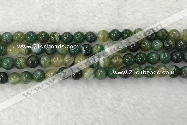 CAA1982 15.5 inches 8mm round banded agate gemstone beads