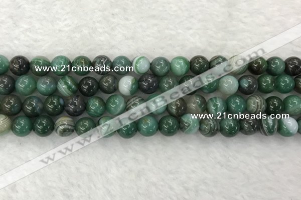 CAA1992 15.5 inches 8mm round banded agate gemstone beads