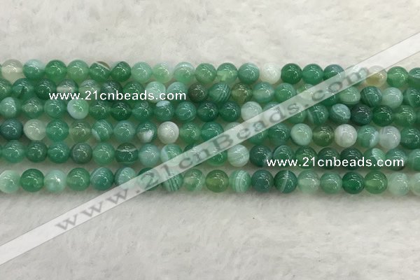 CAA2001 15.5 inches 6mm round banded agate gemstone beads