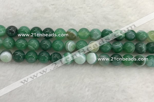 CAA2003 15.5 inches 10mm round banded agate gemstone beads