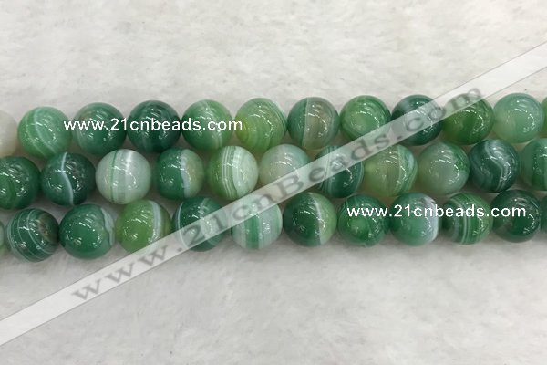 CAA2005 15.5 inches 14mm round banded agate gemstone beads