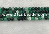 CAA2012 15.5 inches 8mm round banded agate gemstone beads