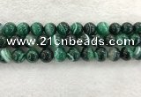 CAA2015 15.5 inches 14mm round banded agate gemstone beads