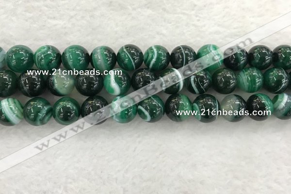 CAA2015 15.5 inches 14mm round banded agate gemstone beads