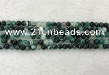 CAA2020 15.5 inches 4mm round banded agate gemstone beads