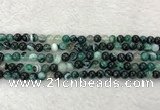 CAA2021 15.5 inches 6mm round banded agate gemstone beads