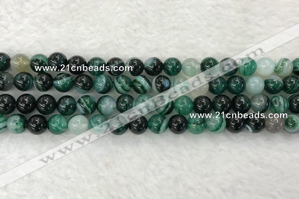 CAA2022 15.5 inches 8mm round banded agate gemstone beads