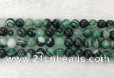 CAA2024 15.5 inches 12mm round banded agate gemstone beads