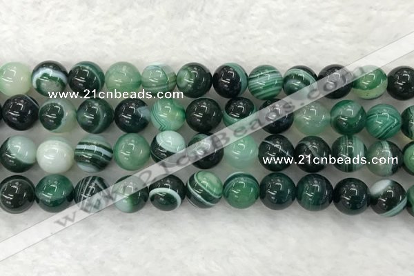 CAA2025 15.5 inches 14mm round banded agate gemstone beads