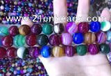 CAA2035 15.5 inches 14mm round banded agate gemstone beads