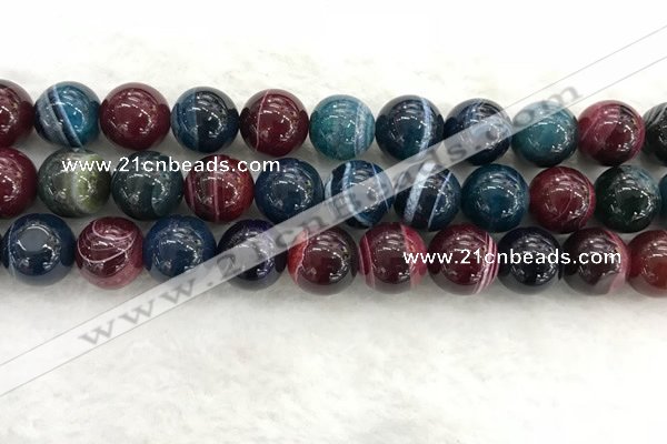 CAA2046 15.5 inches 16mm round banded agate gemstone beads