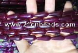 CAA2054 15.5 inches 8*20mm teardrop agate beads wholesale