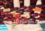 CAA2055 15.5 inches 8*20mm teardrop agate beads wholesale