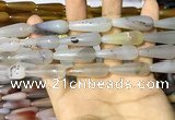 CAA2061 15.5 inches 10*30mm teardrop agate beads wholesale