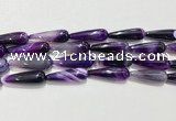 CAA2071 15.5 inches 10*30mm teardrop agate beads wholesale