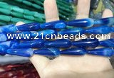 CAA2076 15.5 inches 10*30mm teardrop agate beads wholesale