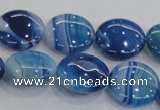 CAA208 15.5 inches 20mm flat round madagascar agate beads