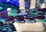 CAA2082 15.5 inches 10*30mm teardrop agate beads wholesale