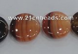 CAA209 15.5 inches 20mm flat round madagascar agate beads