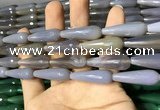 CAA2091 15.5 inches 10*30mm faceted teardrop agate beads