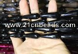 CAA2094 15.5 inches 10*30mm faceted teardrop agate beads