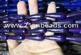 CAA2096 15.5 inches 10*30mm faceted teardrop agate beads