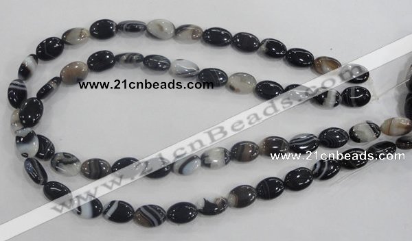 CAA210 15.5 inches 10*14mm oval madagascar agate beads