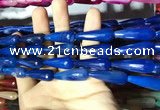 CAA2101 15.5 inches 10*30mm faceted teardrop agate beads