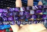 CAA2114 15.5 inches 10*14mm drum agate beads wholesale