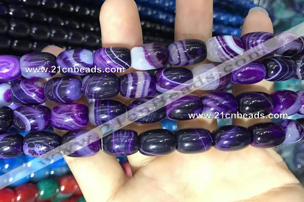 CAA2114 15.5 inches 10*14mm drum agate beads wholesale