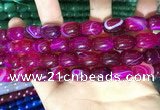 CAA2116 15.5 inches 10*14mm drum agate beads wholesale