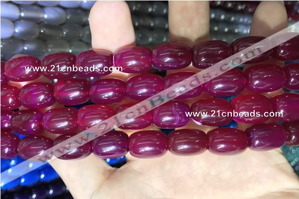 CAA2117 15.5 inches 10*14mm drum agate beads wholesale