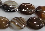 CAA212 15.5 inches 15*20mm oval madagascar agate beads