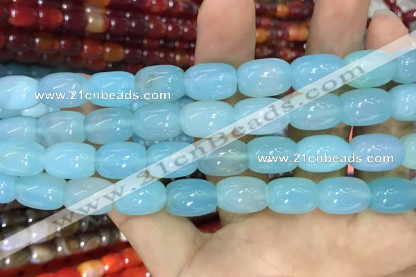 CAA2121 15.5 inches 10*14mm drum agate beads wholesale