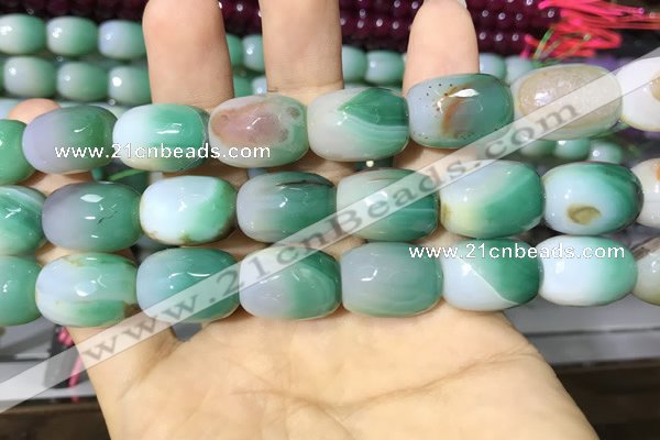 CAA2148 15.5 inches 13*18mm faceted drum agate beads wholesale