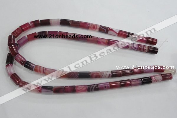 CAA215 15.5 inches 8*12mm column madagascar agate beads