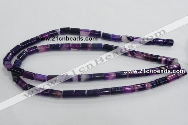 CAA216 15.5 inches 8*12mm column madagascar agate beads