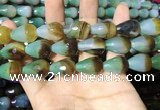 CAA2162 15.5 inches 15*20mm faceted teardrop agate beads