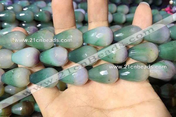 CAA2163 15.5 inches 15*20mm faceted teardrop agate beads