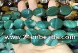 CAA2176 15.5 inches 15*20mm oval banded agate beads wholesale