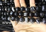 CAA2202 15.5 inches 14mm faceted round banded agate beads