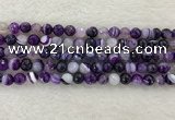 CAA2213 15.5 inches 8mm faceted round banded agate beads