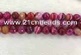 CAA2223 15.5 inches 14mm faceted round banded agate beads