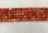 CAA2226 15.5 inches 6mm faceted round banded agate beads