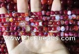 CAA2233 15.5 inches 6mm faceted round banded agate beads