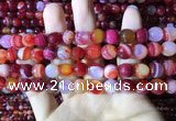 CAA2235 15.5 inches 10mm faceted round banded agate beads