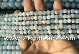 CAA2239 15.5 inches 4mm faceted round banded agate beads