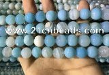 CAA2246 15.5 inches 12mm faceted round banded agate beads