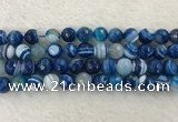 CAA2260 15.5 inches 12mm faceted round banded agate beads