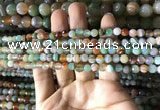 CAA2263 15.5 inches 4mm faceted round banded agate beads